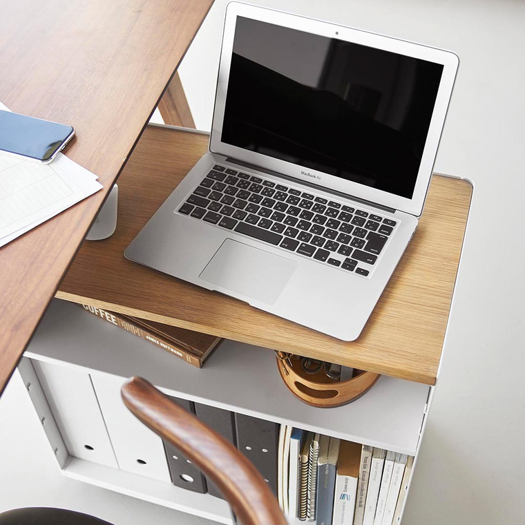 隠せるテレワークワゴン タワー 山崎実業 公式 tower 1424 1425 ホワイト ブラック 送料無料