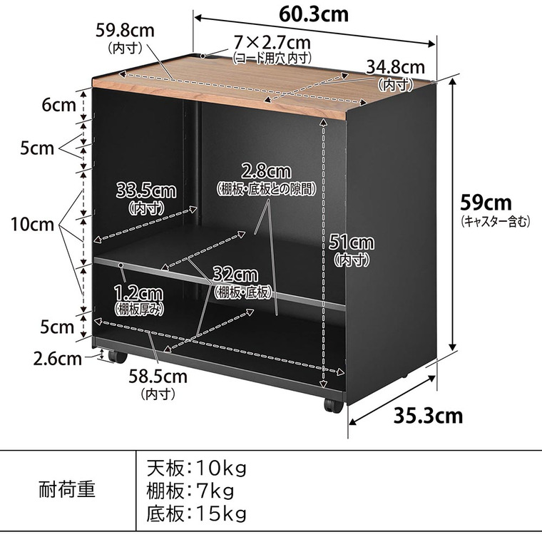 隠せるテレワークワゴン タワー 山崎実業 公式 tower 1424 1425 ホワイト ブラック 送料無料
