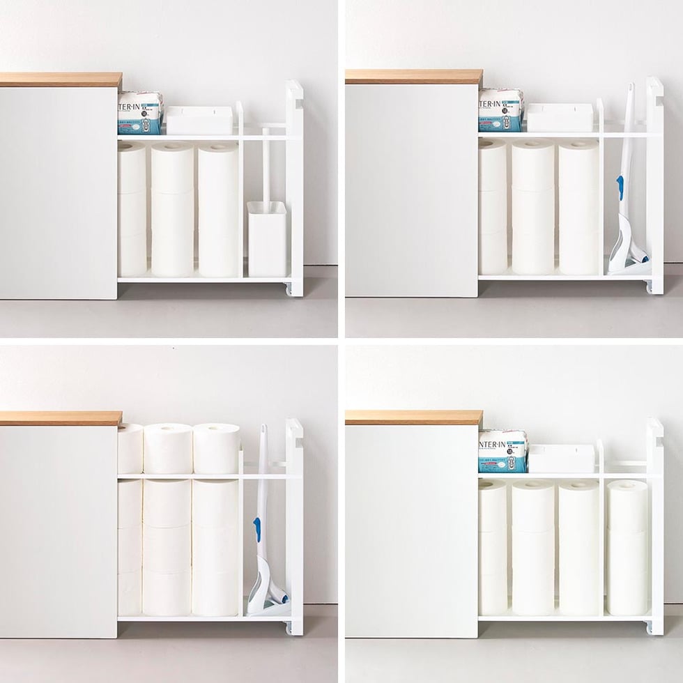 隠せるトイレ引き出し収納 タワー 山崎実業 公式 tower 1426 1427 ホワイト ブラック 送料無料