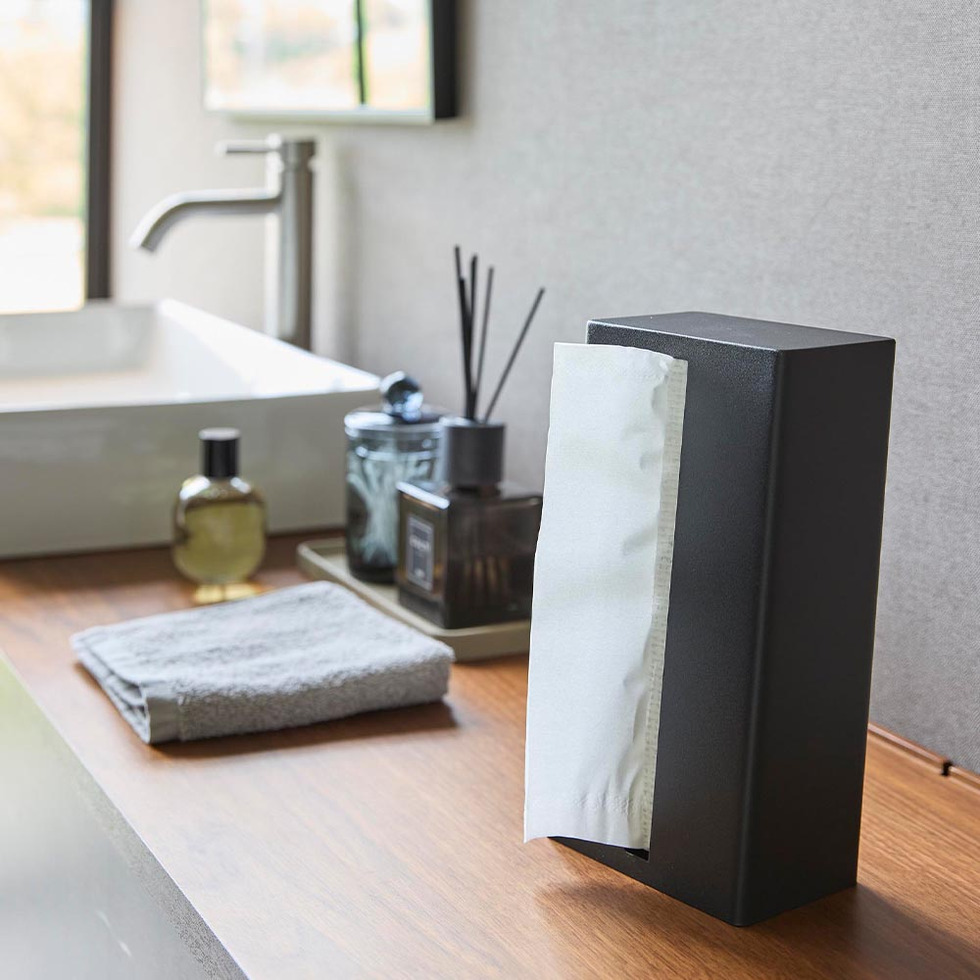 縦型ティッシュスタンド タワー 山崎実業 公式 tower 1440 1441 ホワイト ブラック 送料無料