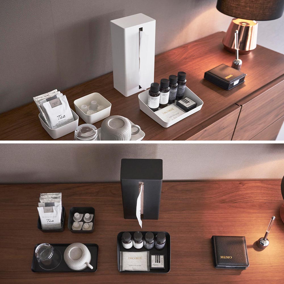 縦型ティッシュスタンド タワー 山崎実業 公式 tower 1440 1441 ホワイト ブラック 送料無料