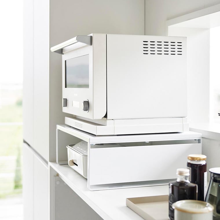 オーブンレンジラック タワー 山崎実業 公式 tower 1442 1443 ホワイト ブラック 送料無料