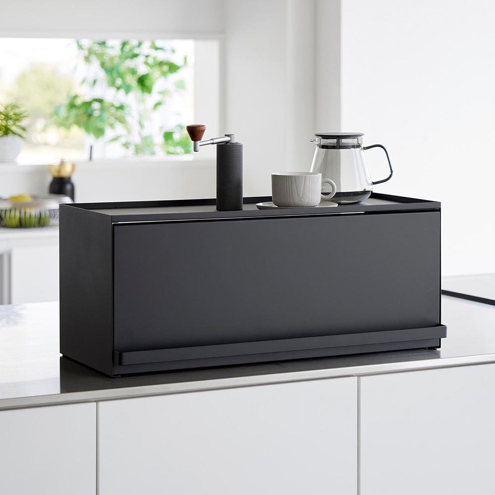 前が開くキッチンカウンター上収納ラック タワー D24 山崎実業 公式 tower 1454 1455 ホワイト ブラック / 奥行き26.7cm 送料無料