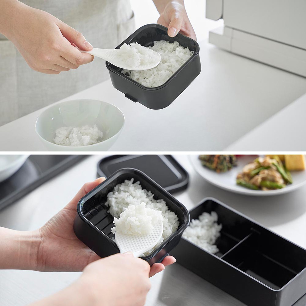 温まりやすい立つ冷凍ごはん容器 タワー 一膳 2個組 山崎実業 公式 tower 1471 1472 ホワイト ブラック / 容量150g 食洗機対応 電子レンジ対応