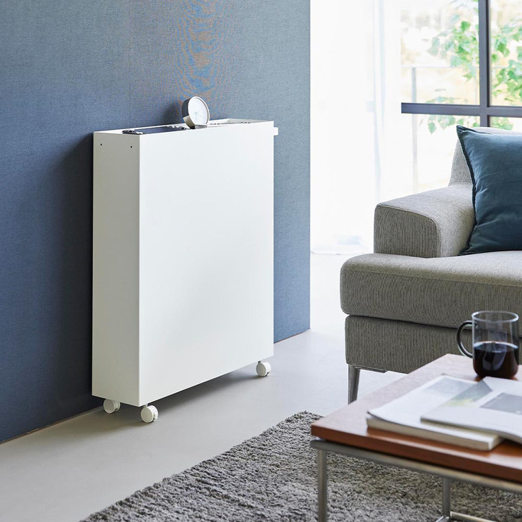 ハンドル付き隠せるコミックラック タワー 山崎実業 公式 tower 1485 1486 ホワイト ブラック 送料無料