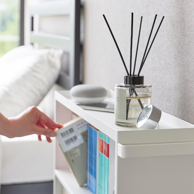 ハンドル付き隠せるコミックラック タワー 山崎実業 公式 tower 1485 1486 ホワイト ブラック 送料無料