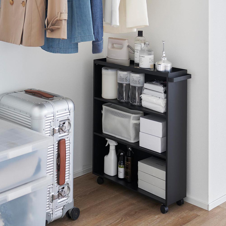 ハンドル付き隠せるコミックラック タワー 山崎実業 公式 tower 1485 1486 ホワイト ブラック 送料無料