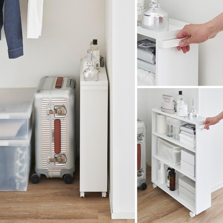 ハンドル付き隠せるコミックラック タワー 山崎実業 公式 tower 1485 1486 ホワイト ブラック 送料無料