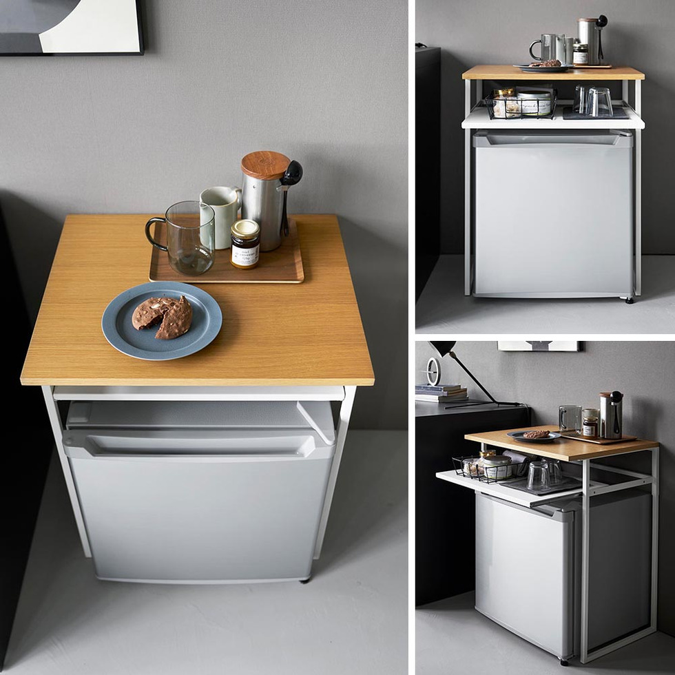 引き出し付き冷蔵庫上ラック タワー 45L用 山崎実業 tower 1487 1488 ホワイト ブラック 送料無料