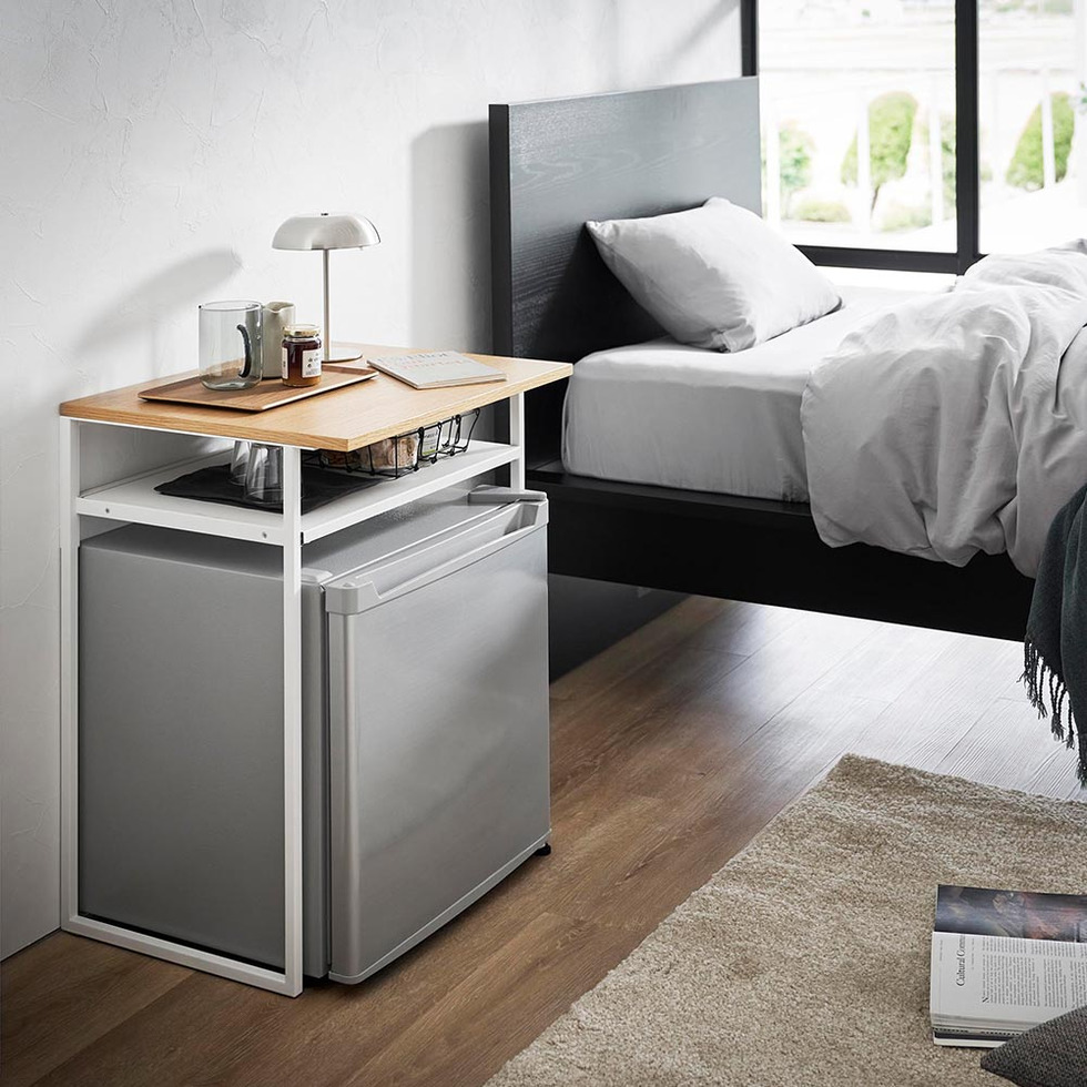 引き出し付き冷蔵庫上ラック タワー 45L用 山崎実業 tower 1487 1488 ホワイト ブラック 送料無料