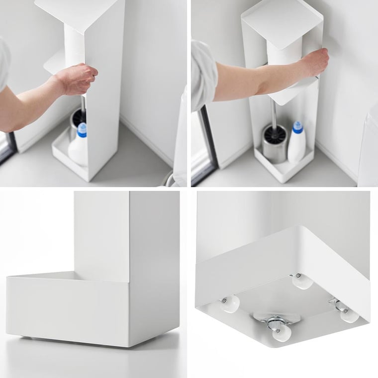 キャスター付きスリムトイレラック タワー 山崎実業 公式 tower 1489 1490 ホワイト ブラック 送料無料