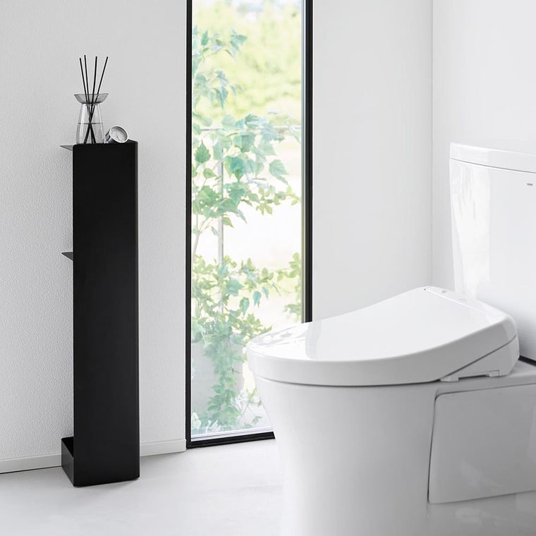 キャスター付きスリムトイレラック タワー 山崎実業 公式 tower 1489 1490 ホワイト ブラック 送料無料