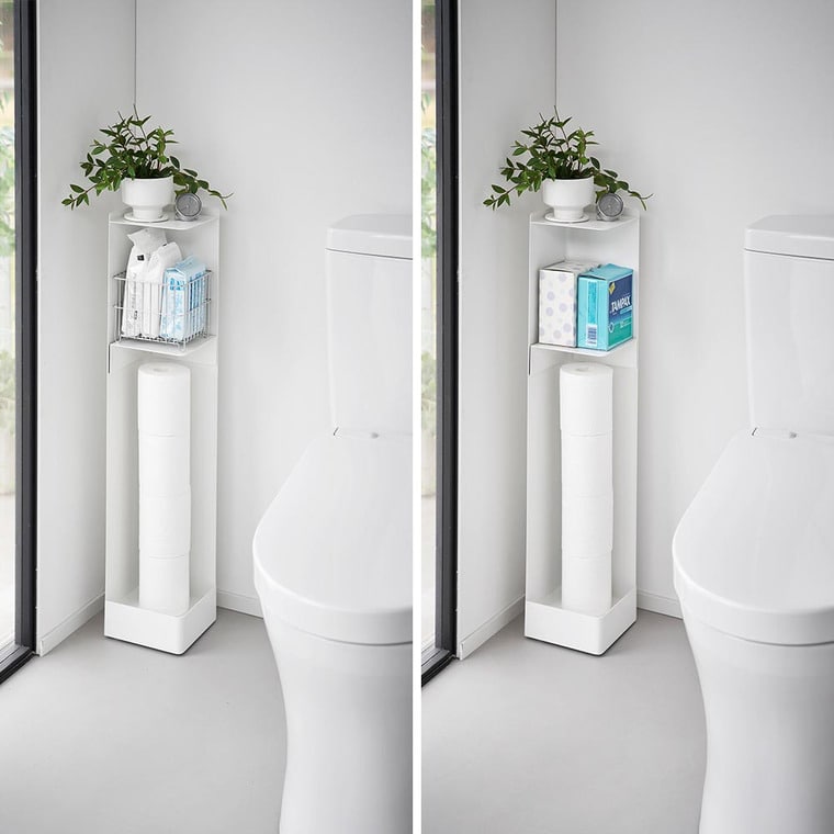 キャスター付きスリムトイレラック タワー 山崎実業 公式 tower 1489 1490 ホワイト ブラック 送料無料