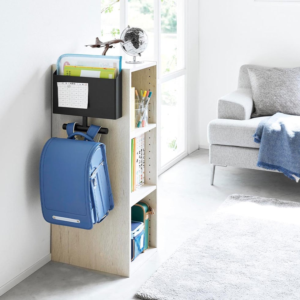 ウォールファイルボックス&ランドセルハンガー タワー 石こうボード壁対応 山崎実業 公式 tower 1865 1866 ホワイト ブラック 送料無料