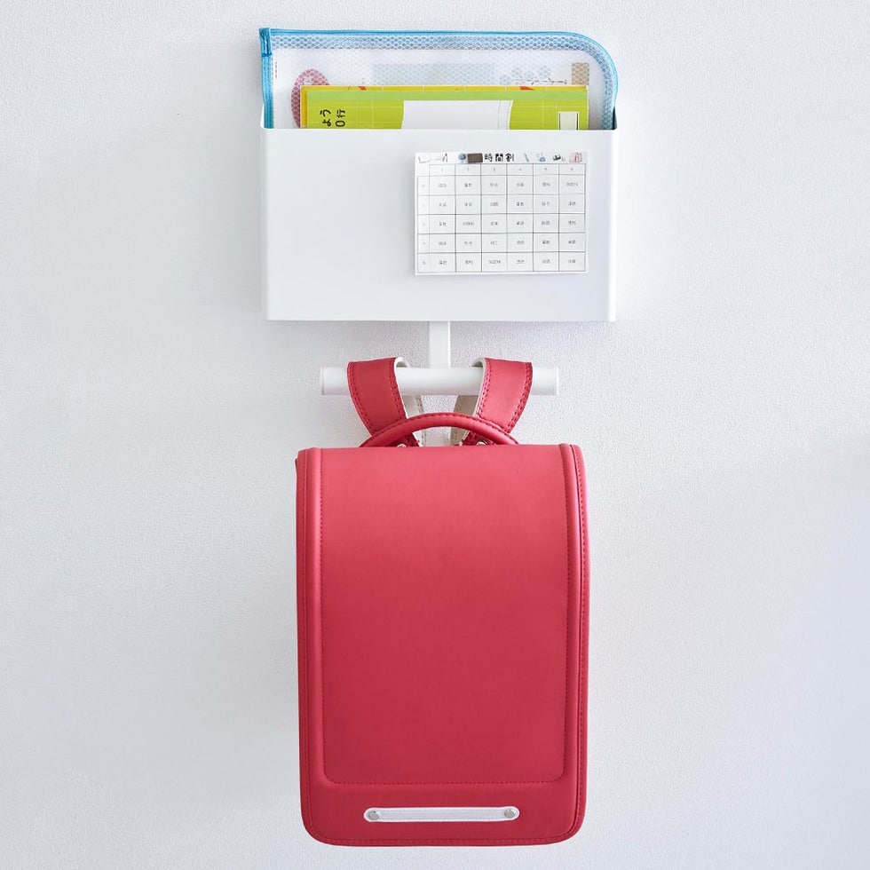 ウォールファイルボックス&ランドセルハンガー タワー 石こうボード壁対応 山崎実業 公式 tower 1865 1866 ホワイト ブラック 送料無料