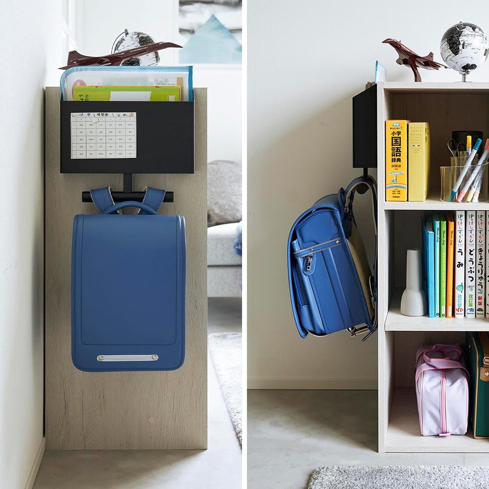 ウォールファイルボックス&ランドセルハンガー タワー 石こうボード壁対応 山崎実業 公式 tower 1865 1866 ホワイト ブラック 送料無料