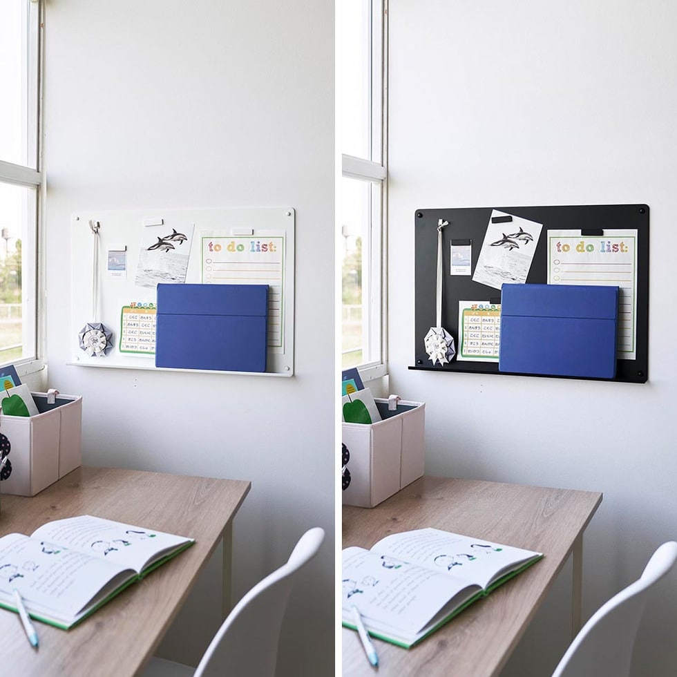 ウォールプリントボード タワー トレー付き 石こうボード壁対応 山崎実業 公式 tower 1895 1896 ホワイト ブラック 送料無料