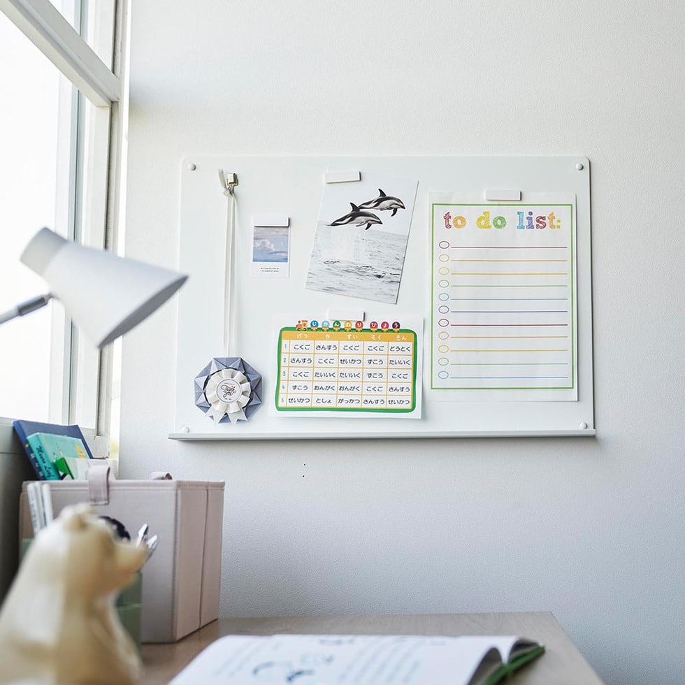 ウォールプリントボード タワー トレー付き 石こうボード壁対応 山崎実業 公式 tower 1895 1896 ホワイト ブラック 送料無料