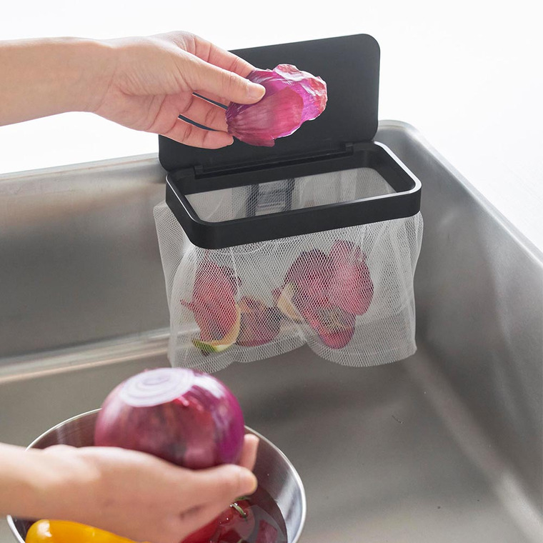 フィルムフック蓋付きポリ袋ホルダー タワー 山崎実業 公式 tower キッチン 1289 1290 ホワイト ブラック