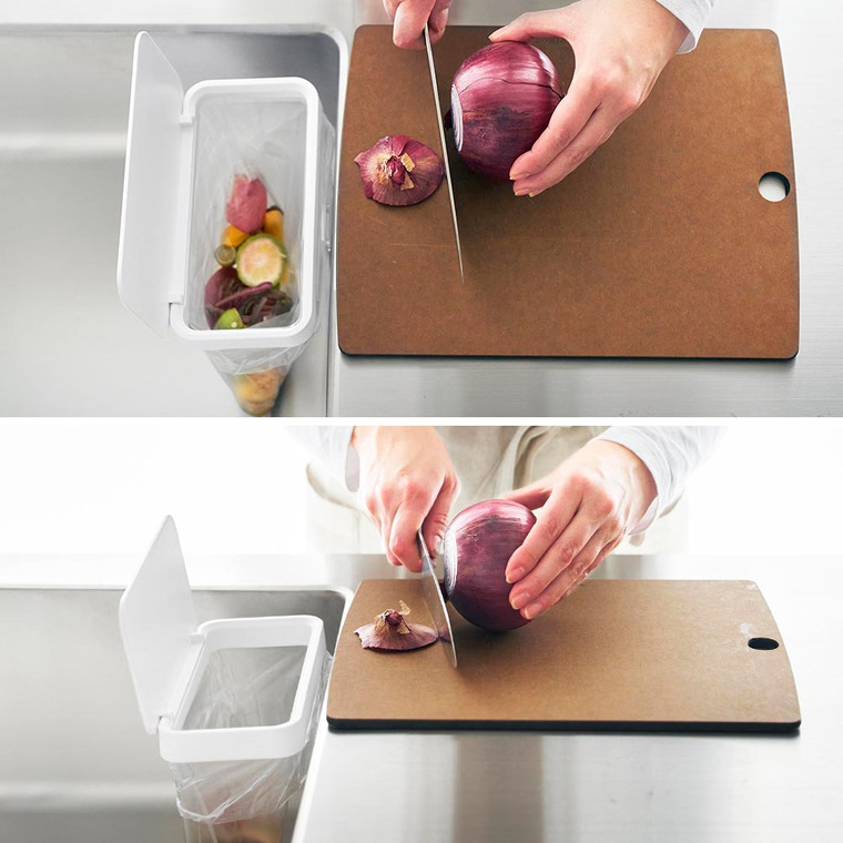 フィルムフック蓋付きポリ袋ホルダー タワー 山崎実業 公式 tower キッチン 1289 1290 ホワイト ブラック