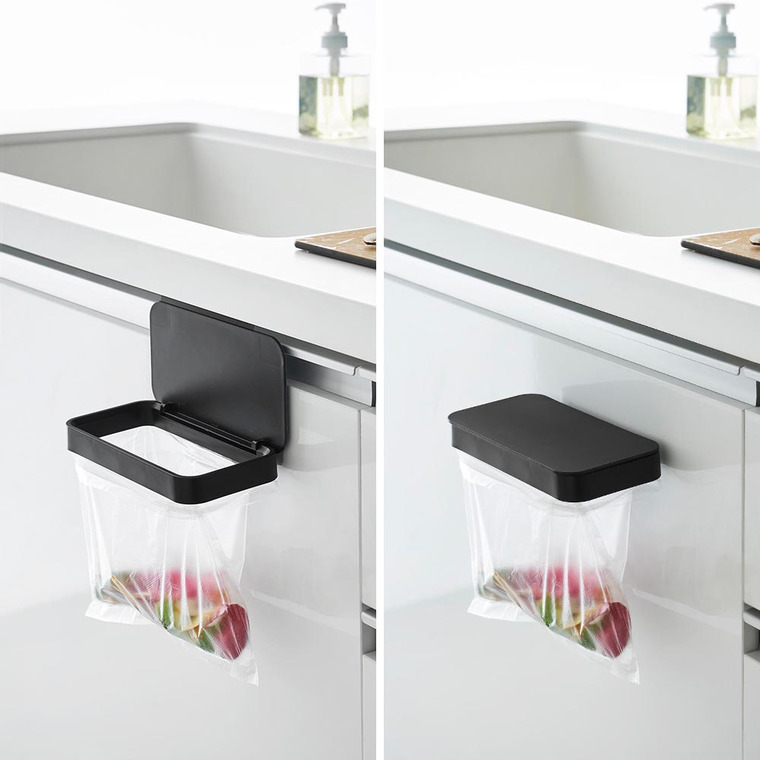 フィルムフック蓋付きポリ袋ホルダー タワー 山崎実業 公式 tower キッチン 1289 1290 ホワイト ブラック