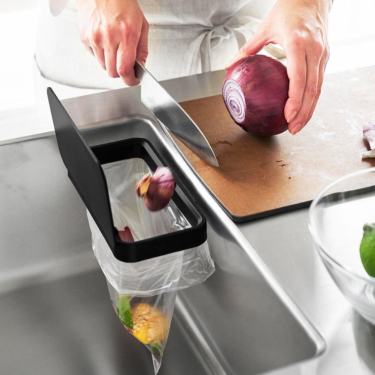 フィルムフック蓋付きポリ袋ホルダー タワー 山崎実業 公式 tower キッチン 1289 1290 ホワイト ブラック