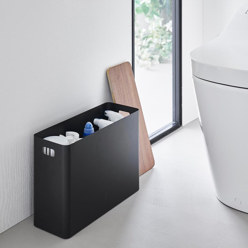 蓋付きトイレ用品収納 リン 山崎実業 公式 RIN 1320 1321 ブラウン ナチュラル 送料無料