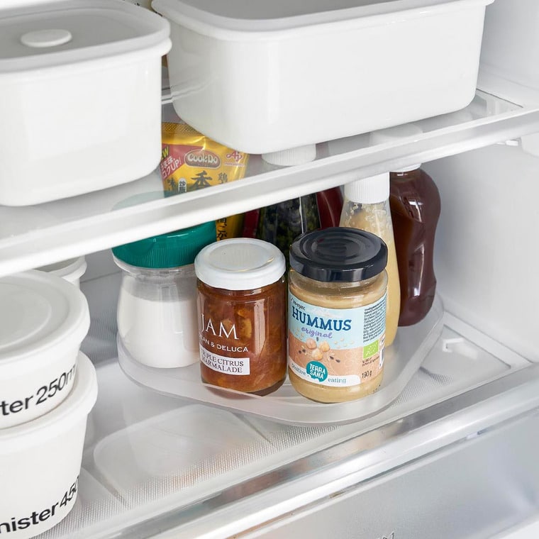 冷蔵庫中回転式トレー タワー スクエア 山崎実業 キッチン 公式 tower 1322 1323 ホワイト ブラック