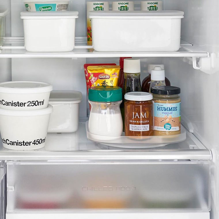 冷蔵庫中回転式トレー タワー スクエア 山崎実業 キッチン 公式 tower 1322 1323 ホワイト ブラック