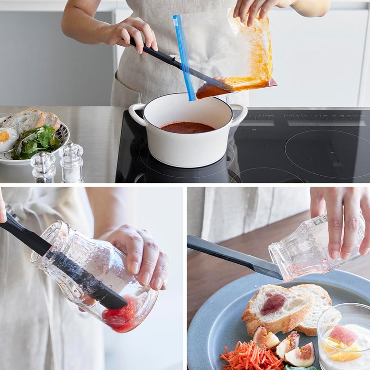 シリコーン多機能スパチュラ タワー 山崎実業 公式 tower 1330 1331 ホワイト ブラック / シリコンヘラ 食洗機対応