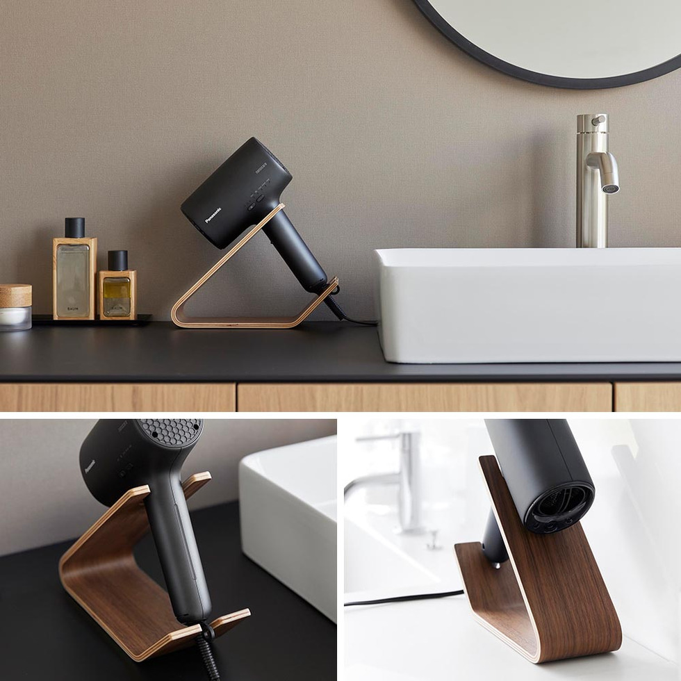 ドライヤー&ヘアーアイロンスタンド リン 山崎実業 公式 RIN 1332 1333 ブラウン ナチュラル 送料無料