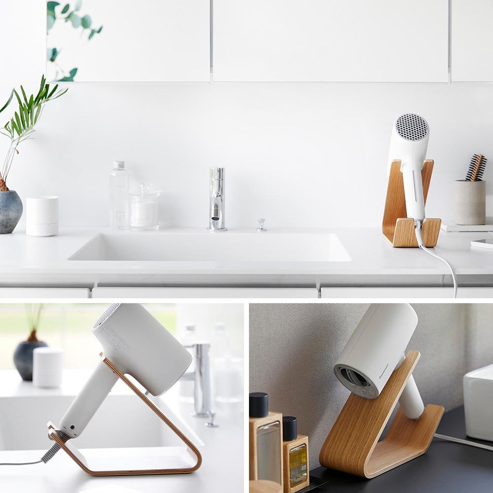 ドライヤー&ヘアーアイロンスタンド リン 山崎実業 公式 RIN 1332 1333 ブラウン ナチュラル 送料無料