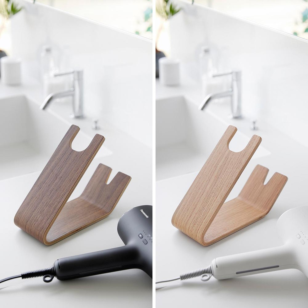 ドライヤー&ヘアーアイロンスタンド リン 山崎実業 公式 RIN 1332 1333 ブラウン ナチュラル 送料無料