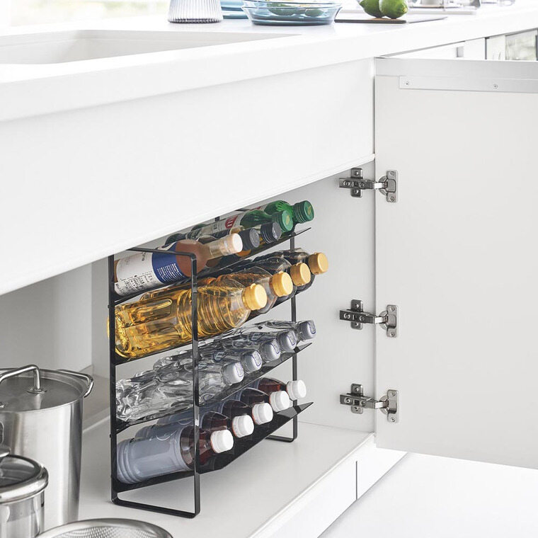 シンク下ワイドボトルストッカー タワー 4段 山崎実業 公式 tower 1338 1339 ホワイト ブラック 送料無料