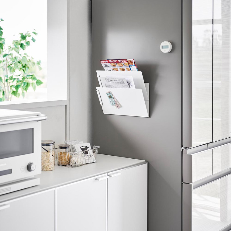 マグネット縦横連結プリント収納ラック タワー 2個組 山崎実業 公式 tower 1341 1342 ホワイト ブラック 送料無料