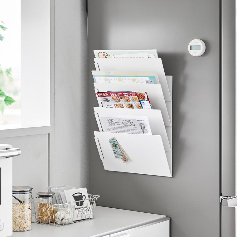 マグネット縦横連結プリント収納ラック タワー 2個組 山崎実業 公式 tower 1341 1342 ホワイト ブラック 送料無料