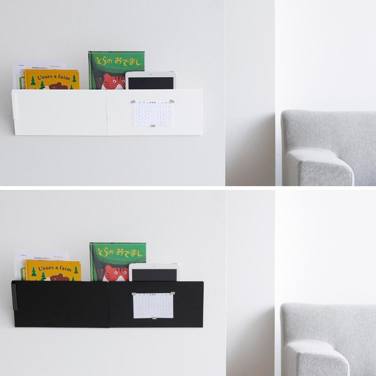 ウォール縦横連結プリント収納ラック タワー 石こうボード壁対応 2個組 山崎実業 公式 tower 1343 1344 ホワイト ブラック 送料無料