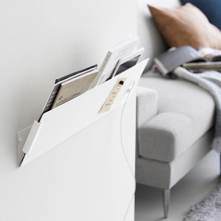 ウォール縦横連結プリント収納ラック タワー 石こうボード壁対応 2個組 山崎実業 公式 tower 1343 1344 ホワイト ブラック 送料無料