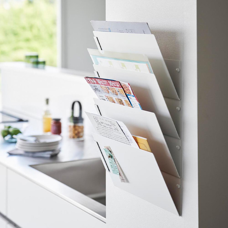 ウォール縦横連結プリント収納ラック タワー 石こうボード壁対応 2個組 山崎実業 公式 tower 1343 1344 ホワイト ブラック 送料無料