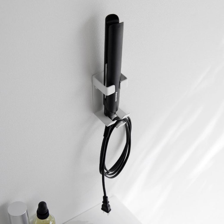 ウォールヘアーアイロンホルダー タワー 石こうボード壁対応 山崎実業 公式 tower 1345 1346 ホワイト ブラック