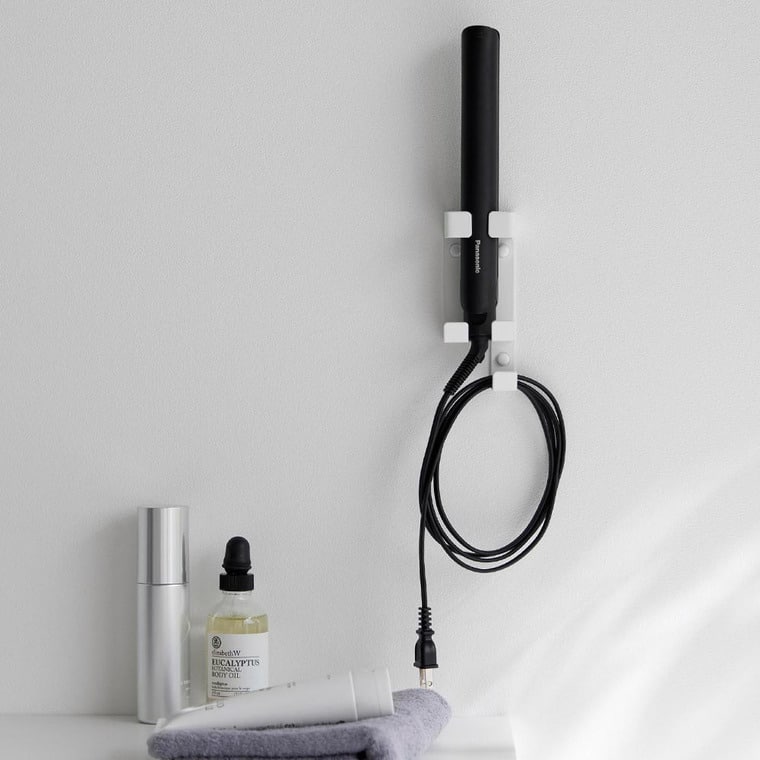 ウォールヘアーアイロンホルダー タワー 石こうボード壁対応 山崎実業 公式 tower 1345 1346 ホワイト ブラック