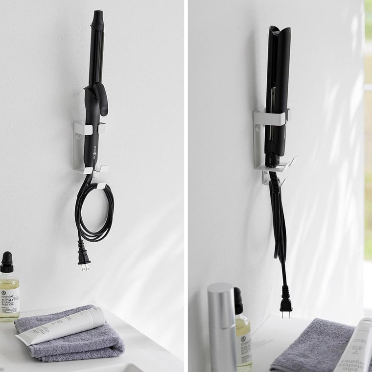 ウォールヘアーアイロンホルダー タワー 石こうボード壁対応 山崎実業 公式 tower 1345 1346 ホワイト ブラック