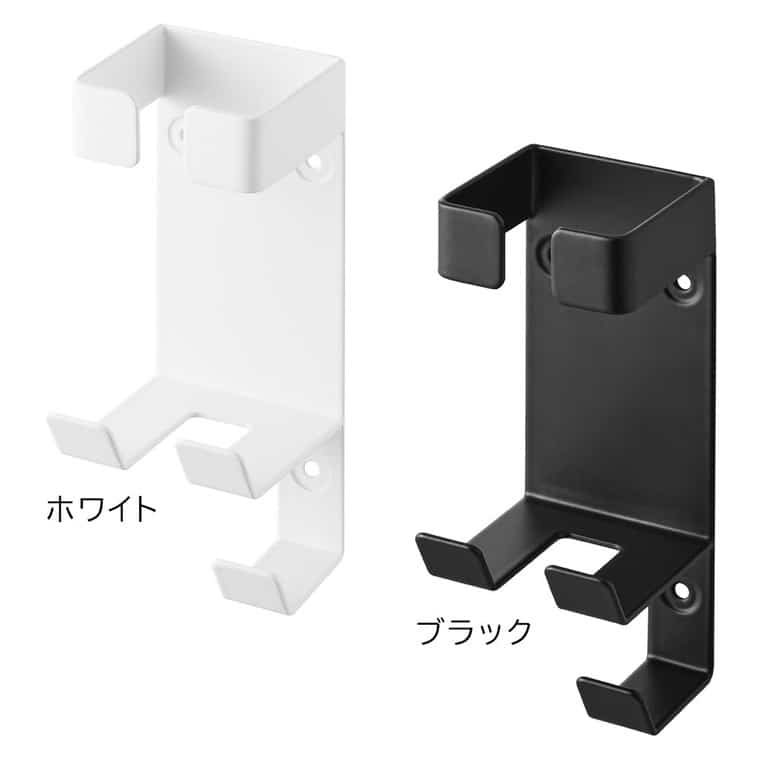 ウォールヘアーアイロンホルダー タワー 石こうボード壁対応 山崎実業 公式 tower 1345 1346 ホワイト ブラック