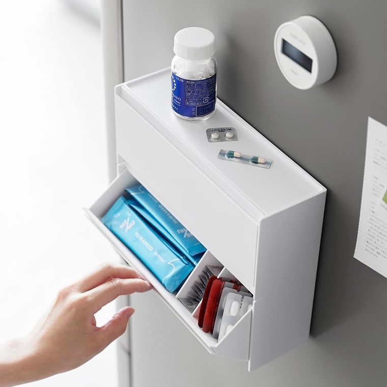 マグネットお薬&サプリメント収納ケース タワー 山崎実業 公式 tower 1357 1358 ホワイト ブラック 送料無料