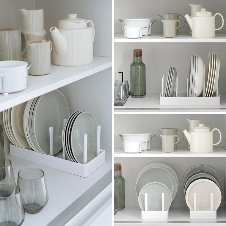 シンク下幅調節鍋蓋&フライパン収納スタンド タワー W32 山崎実業 公式 tower 1359 1360 ホワイト ブラック / 幅32cm キッチン収納 送料無料