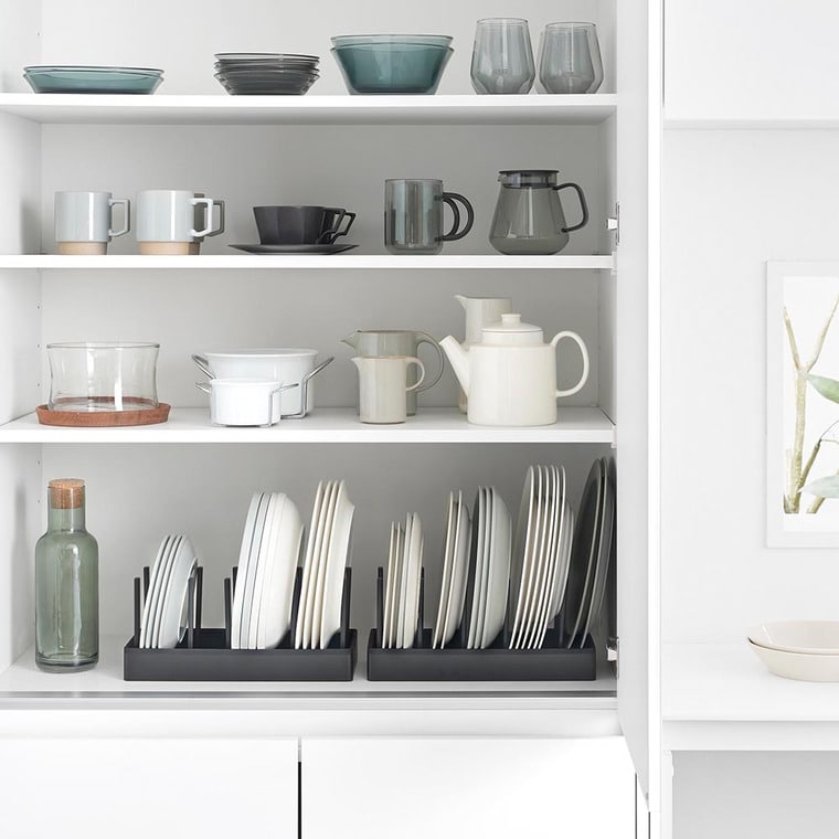 シンク下幅調節鍋蓋&フライパン収納スタンド タワー W32 山崎実業 公式 tower 1359 1360 ホワイト ブラック / 幅32cm キッチン収納 送料無料