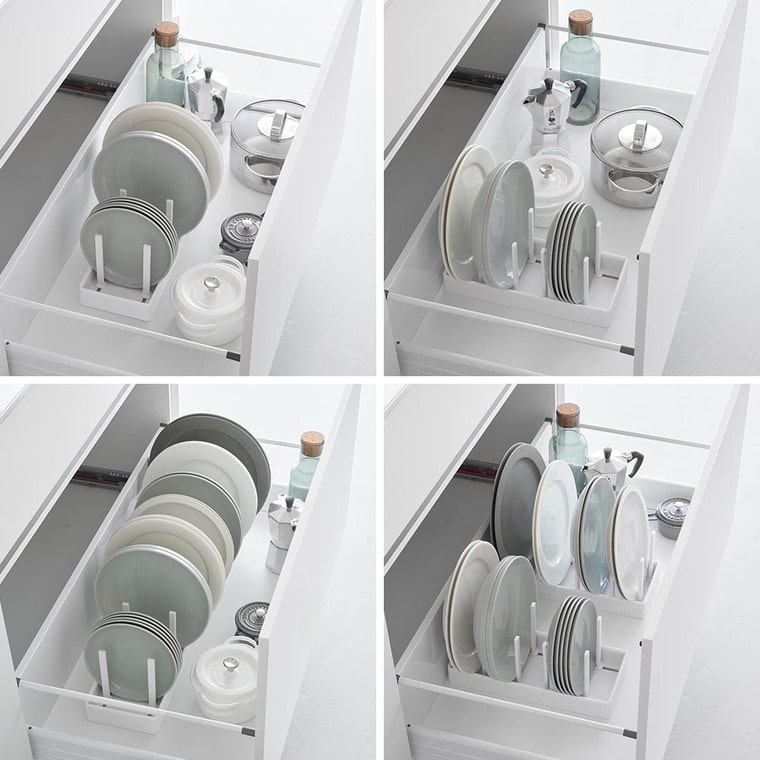 シンク下幅調節鍋蓋&フライパン収納スタンド タワー W32 山崎実業 公式 tower 1359 1360 ホワイト ブラック / 幅32cm キッチン収納 送料無料