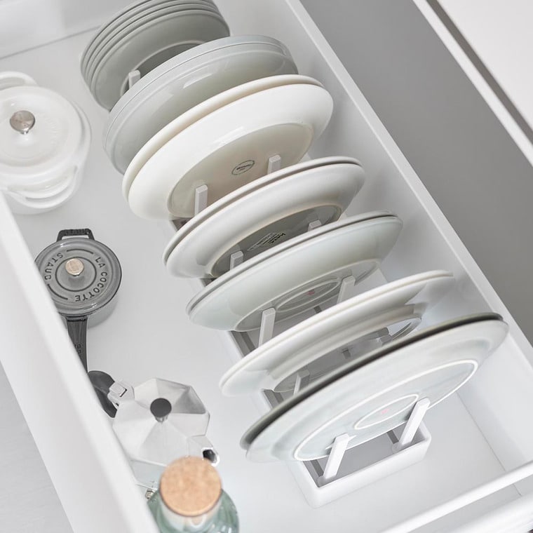 シンク下幅調節鍋蓋&フライパン収納スタンド タワー W32 山崎実業 公式 tower 1359 1360 ホワイト ブラック / 幅32cm キッチン収納 送料無料