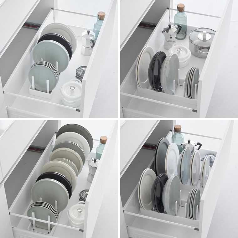 シンク下幅調節鍋蓋&フライパン収納スタンド タワー W40 山崎実業 公式 tower 1361 1362 ホワイト ブラック / 幅40cm キッチン収納 送料無料