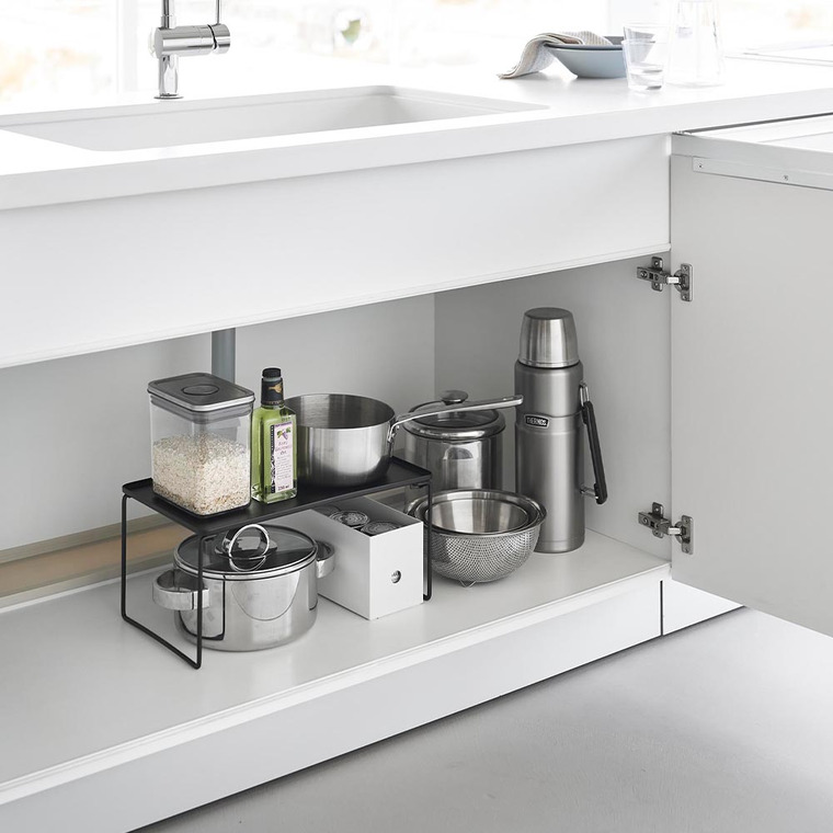 折り畳み積み重ね棚 タワー M 山崎実業 公式 tower 1367 1368 ホワイト ブラック 送料無料